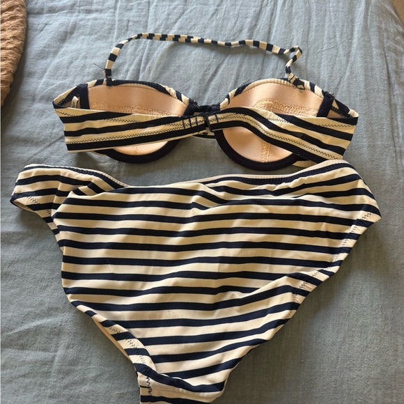 J.crew Striped Navy and White Bikini Set - Picture 5 of 6